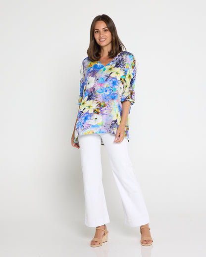 Farren Top - Lilac/Lemon Floral