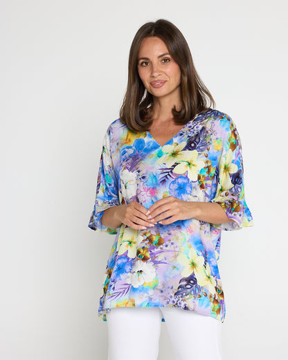 Farren Top - Lilac/Lemon Floral