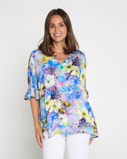 Farren Top - Lilac/Lemon Floral