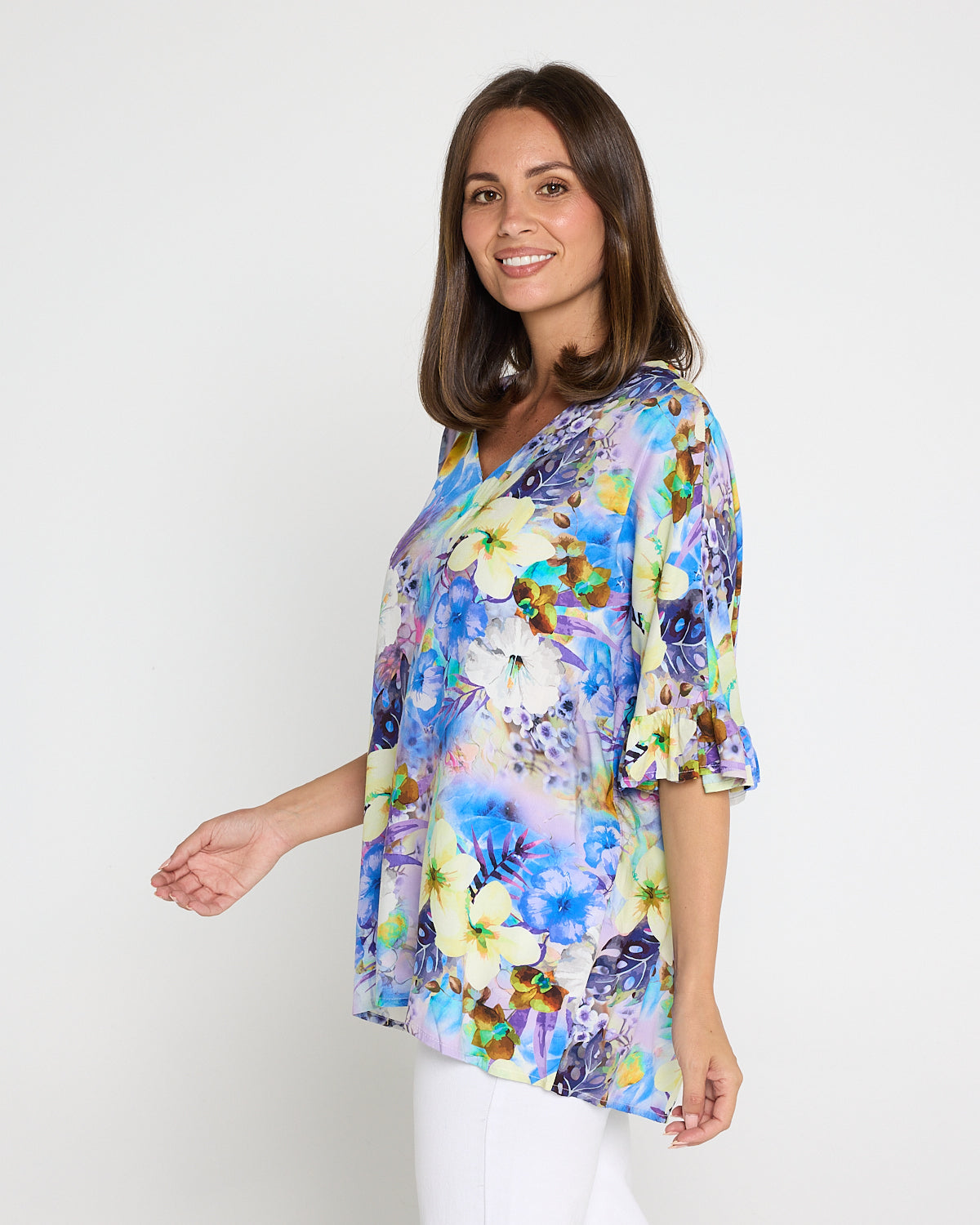 Farren Top - Lilac/Lemon Floral