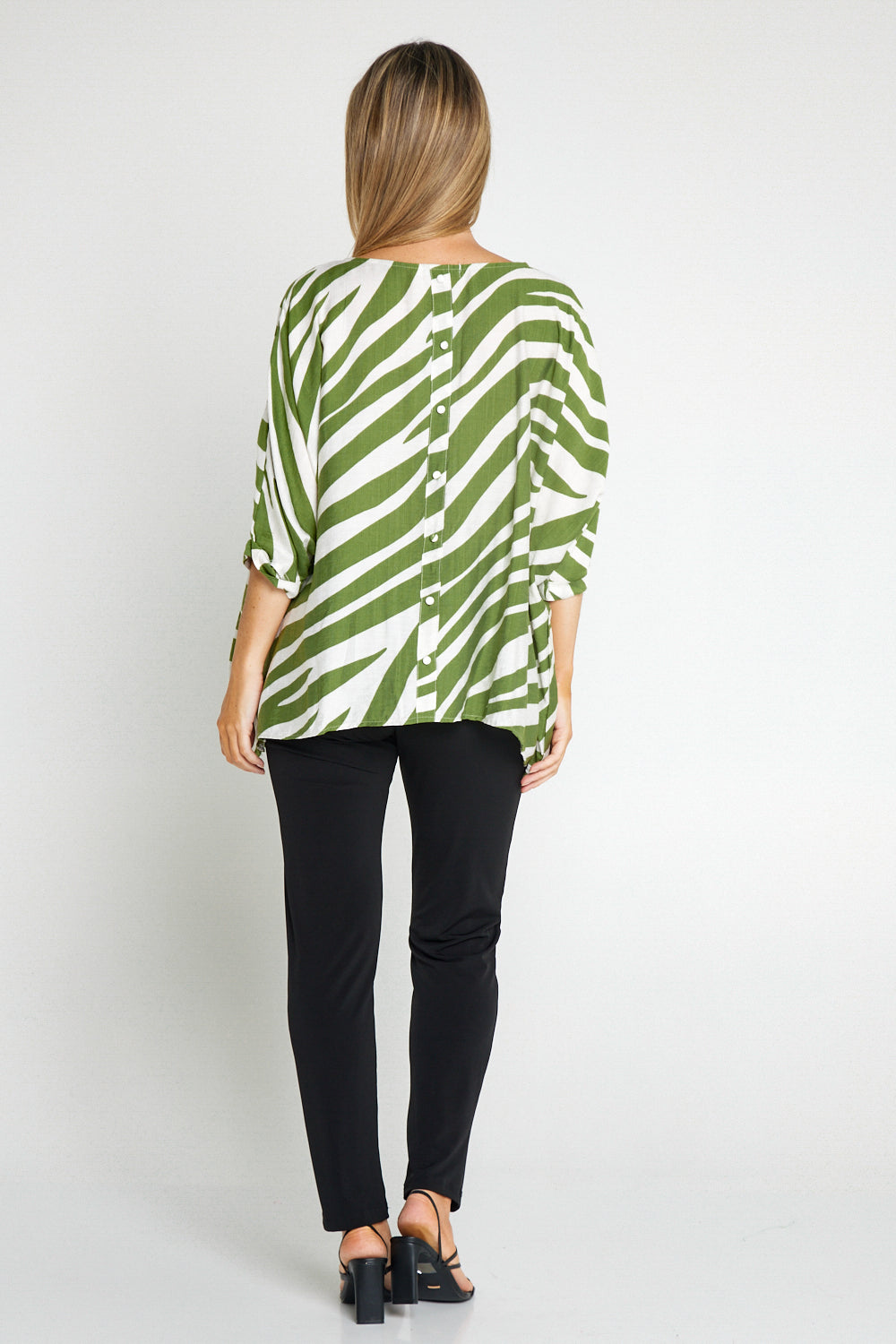 Amalia Top - Green Print