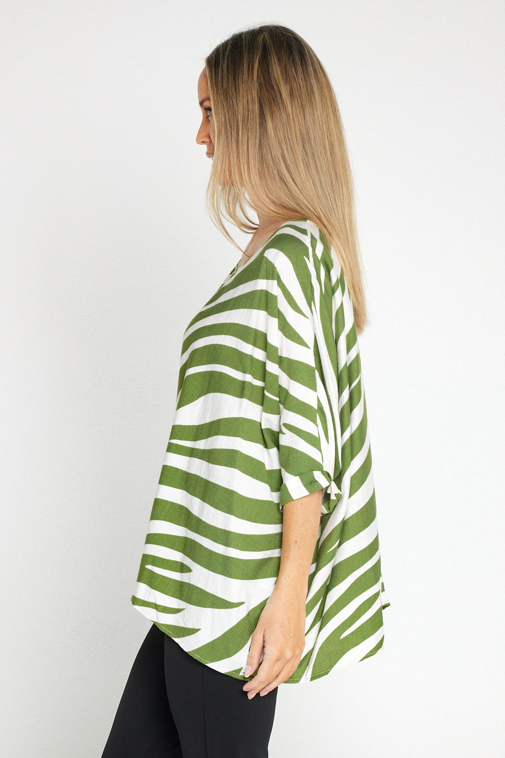 Amalia Top - Green Print