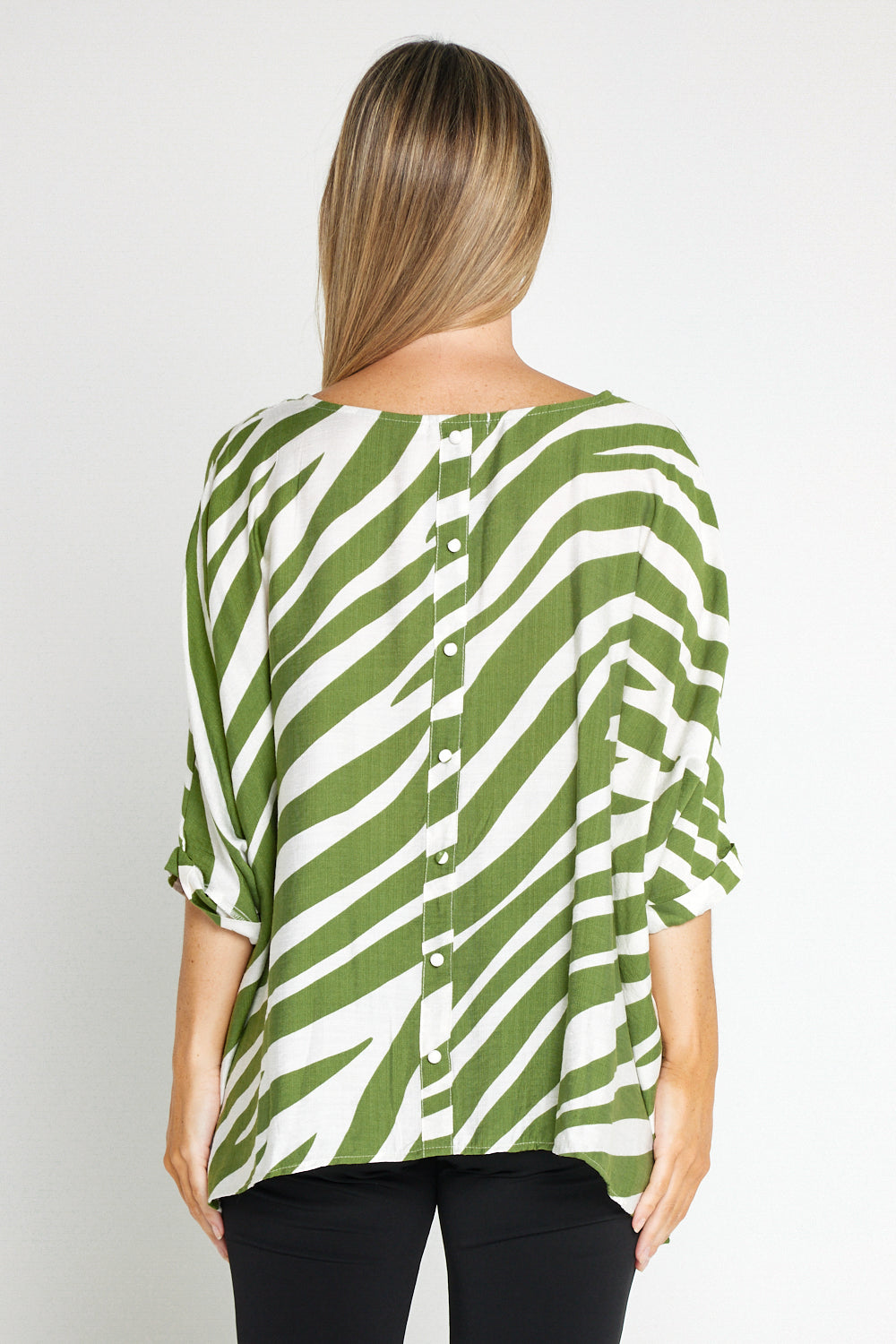 Amalia Top - Green Print