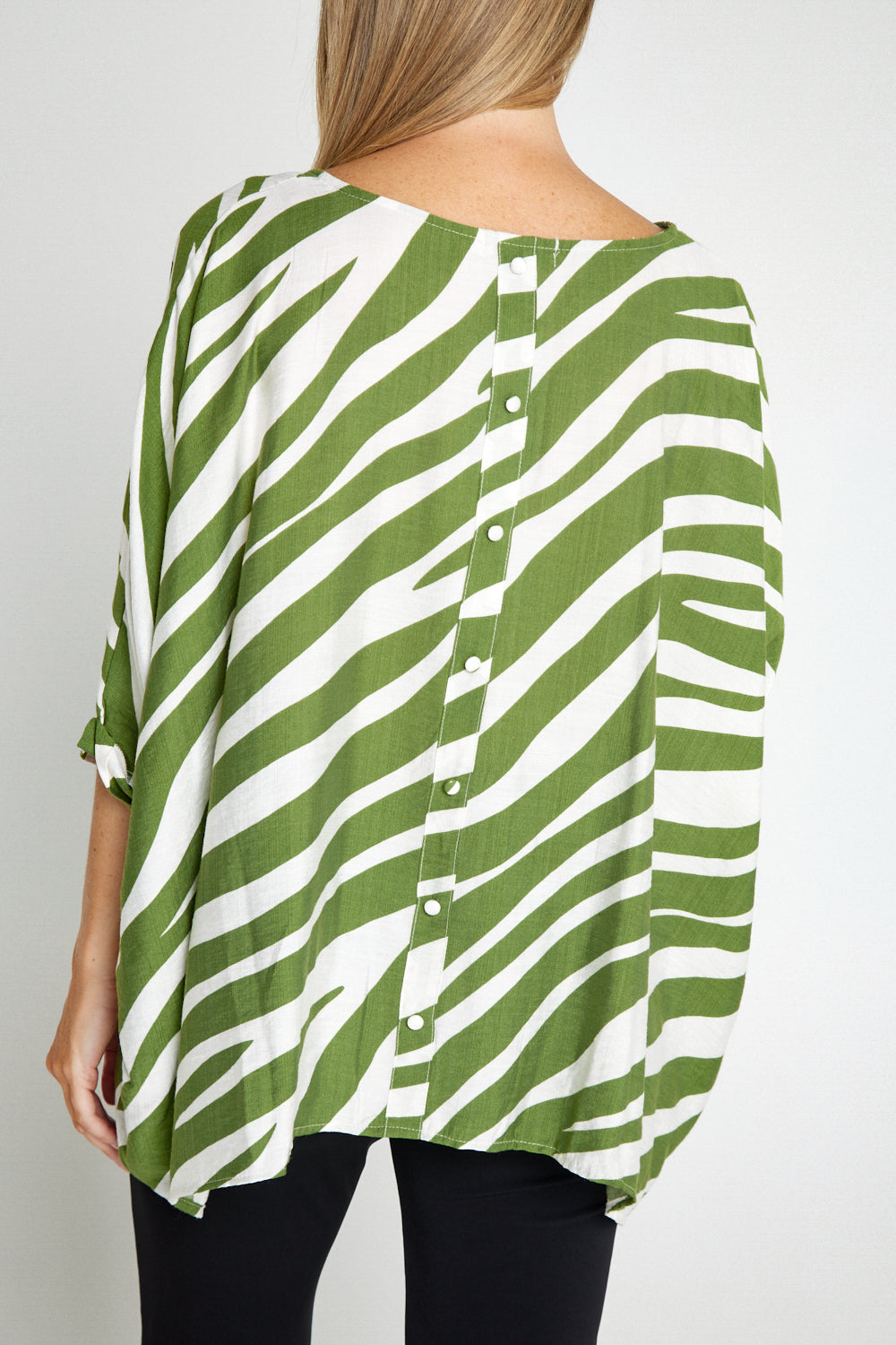 Amalia Top - Green Print