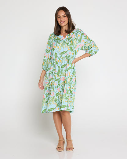 Cecilie Soft Tiered Dress - Summer Morning Floral
