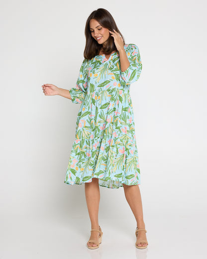 Cecilie Soft Tiered Dress - Summer Morning Floral