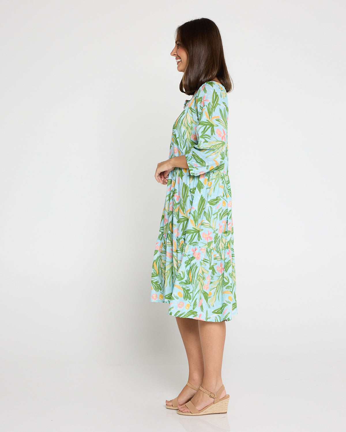 Cecilie Soft Tiered Dress - Summer Morning Floral