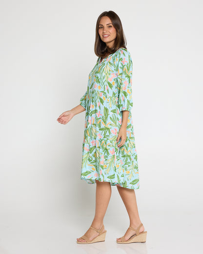 Cecilie Soft Tiered Dress - Summer Morning Floral