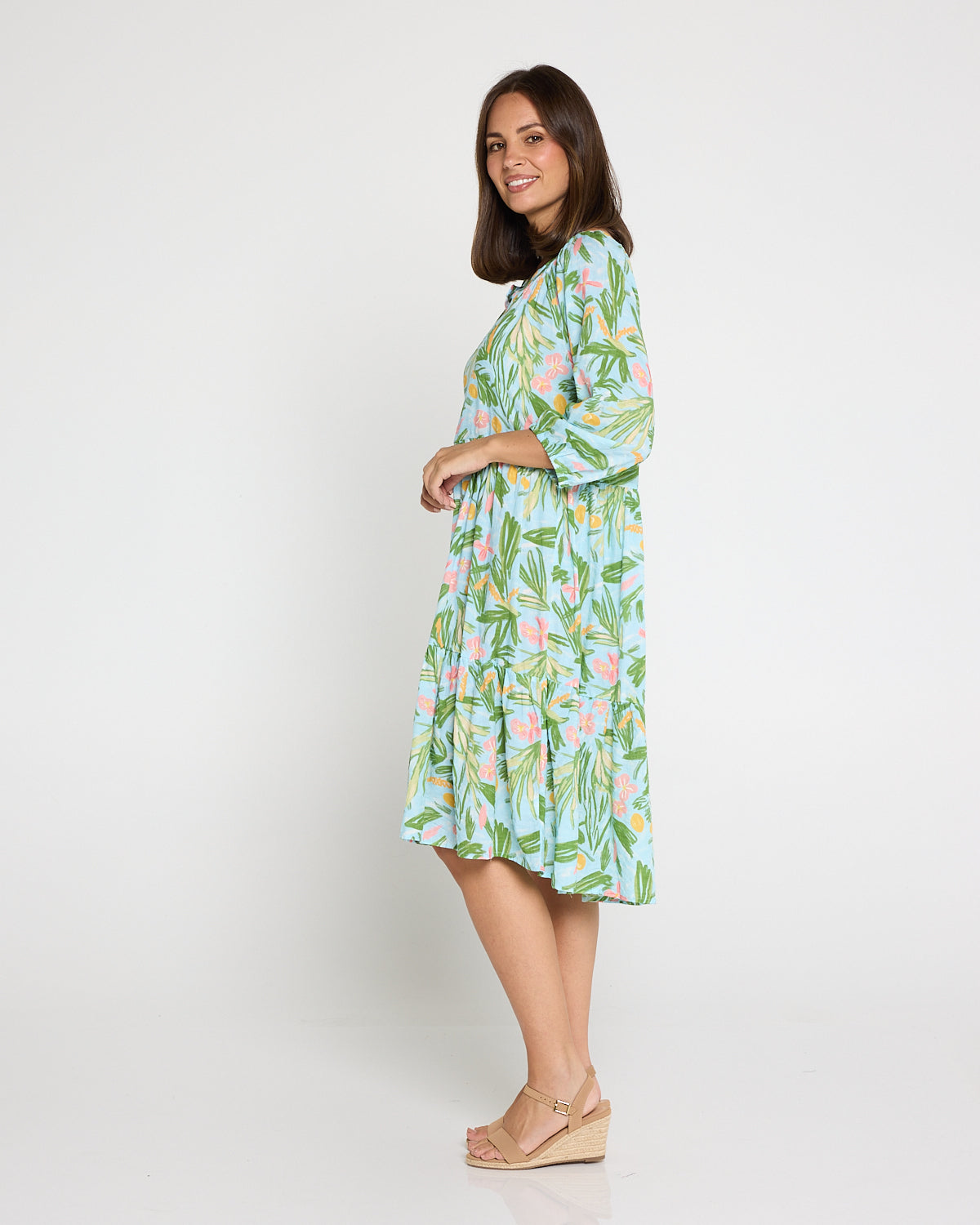 Cecilie Soft Tiered Dress - Summer Morning Floral
