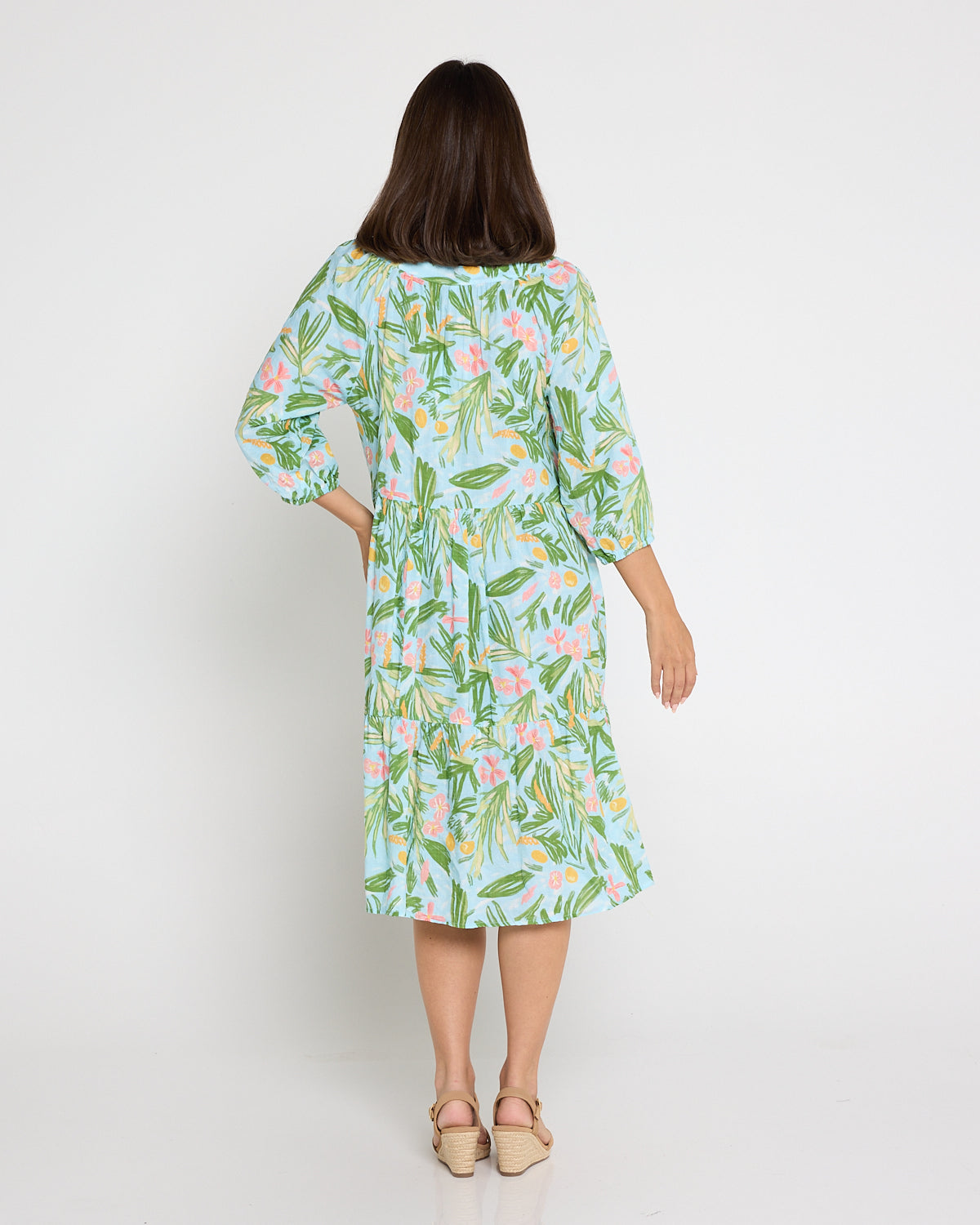 Cecilie Soft Tiered Dress - Summer Morning Floral
