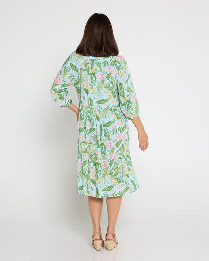 Cecilie Soft Tiered Dress - Summer Morning Floral