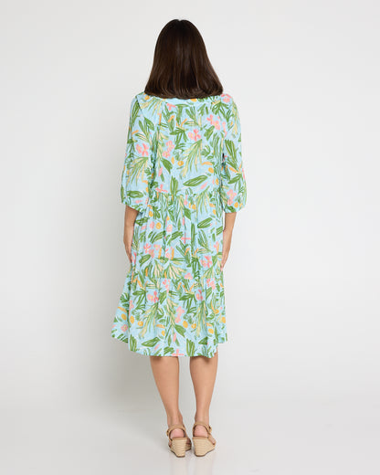 Cecilie Soft Tiered Dress - Summer Morning Floral