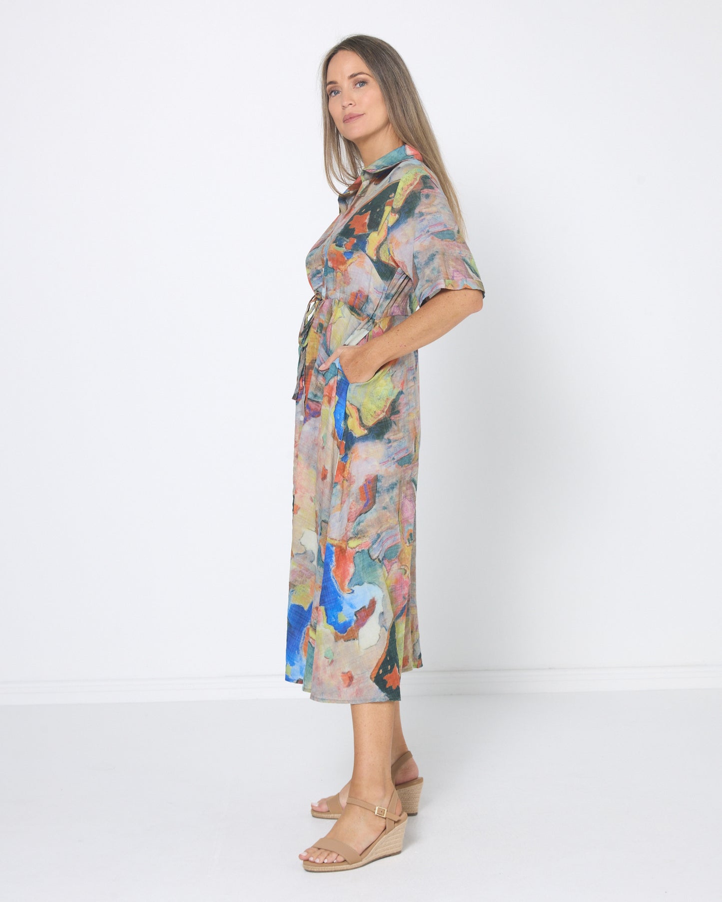 Nadia Dress - Amber Canvas
