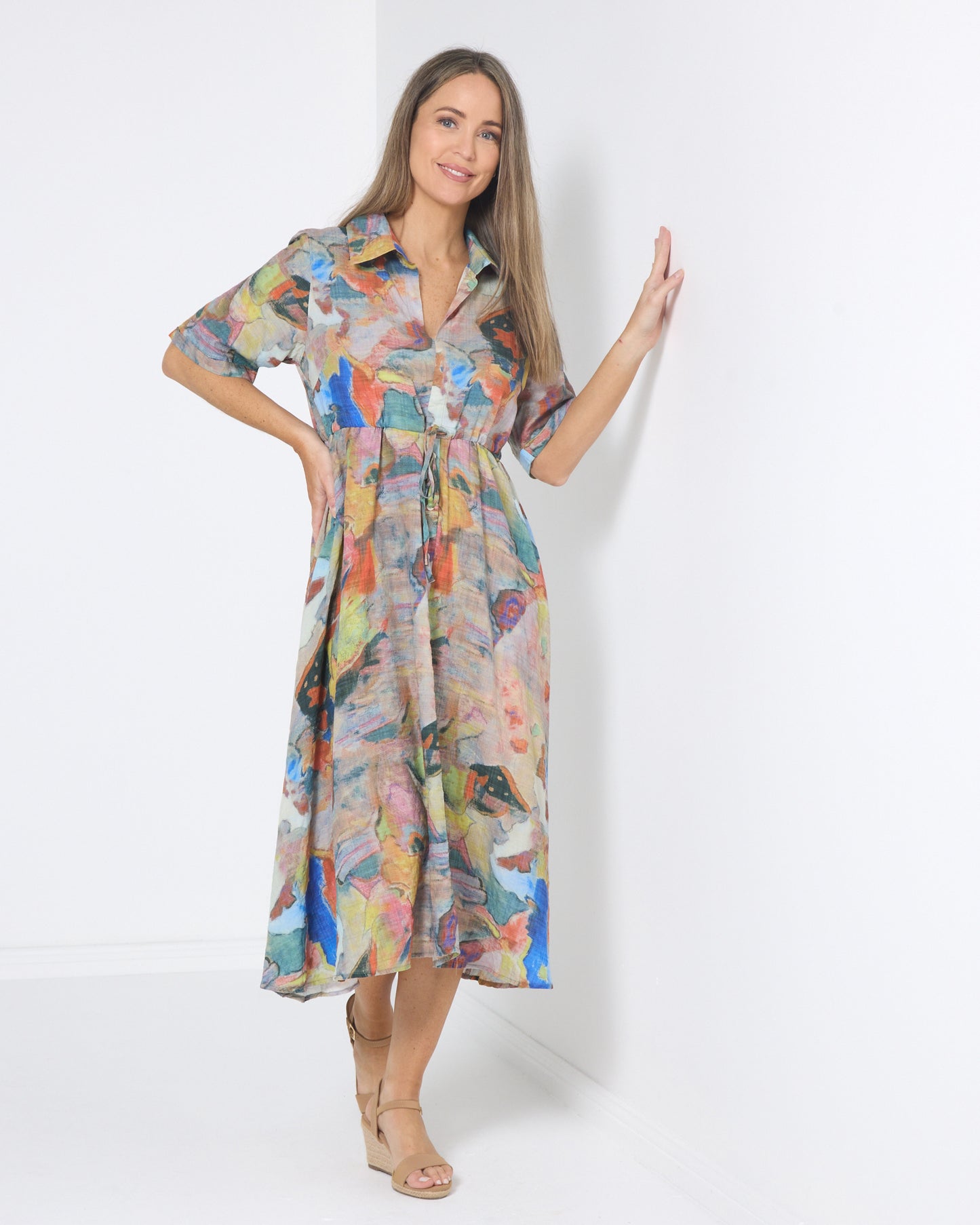 Nadia Dress - Amber Canvas