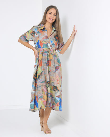 Nadia Dress - Amber Canvas