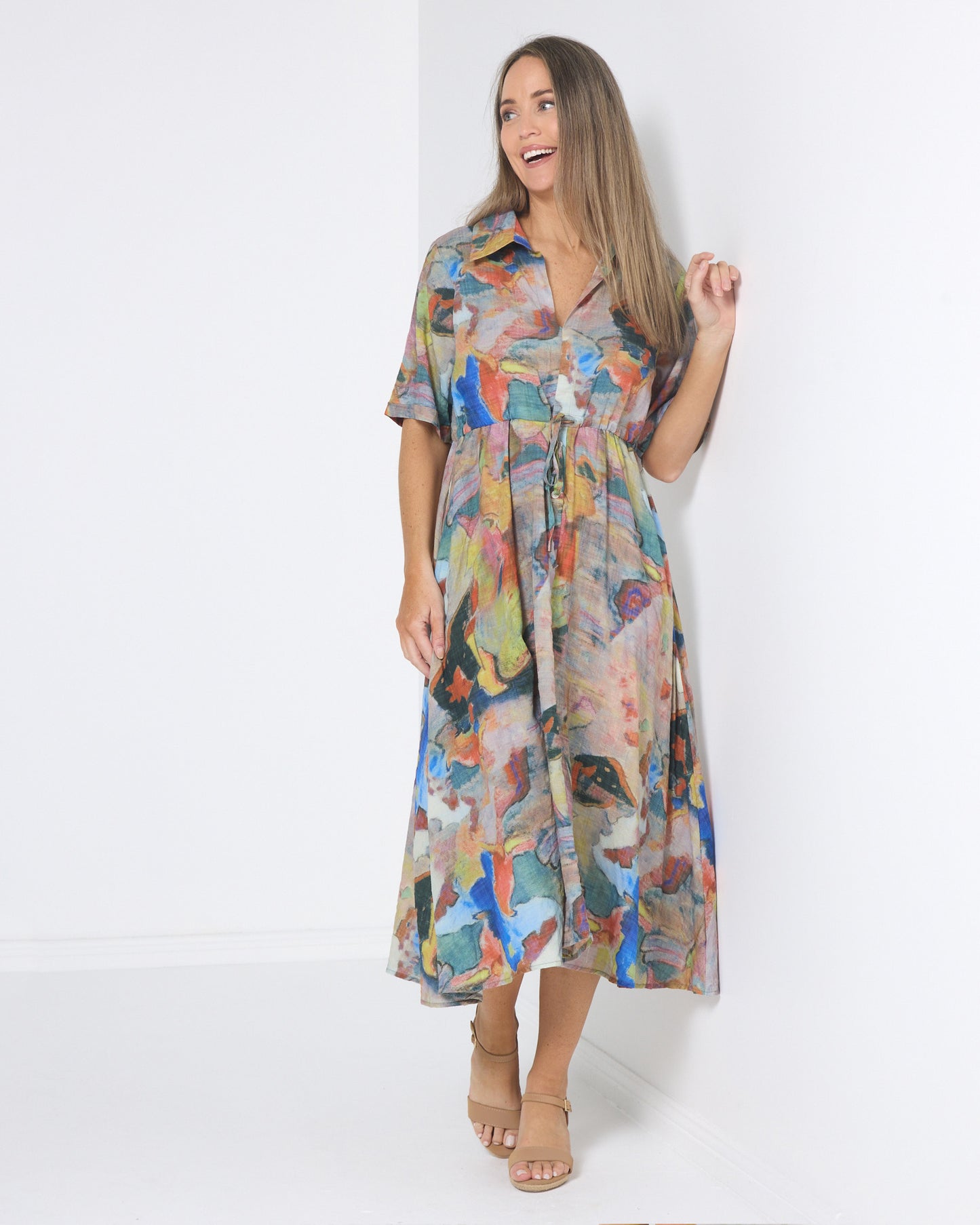 Nadia Dress - Amber Canvas