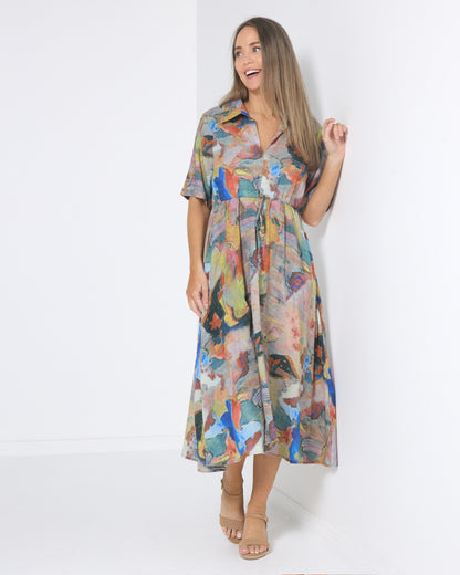 Nadia Dress - Amber Canvas