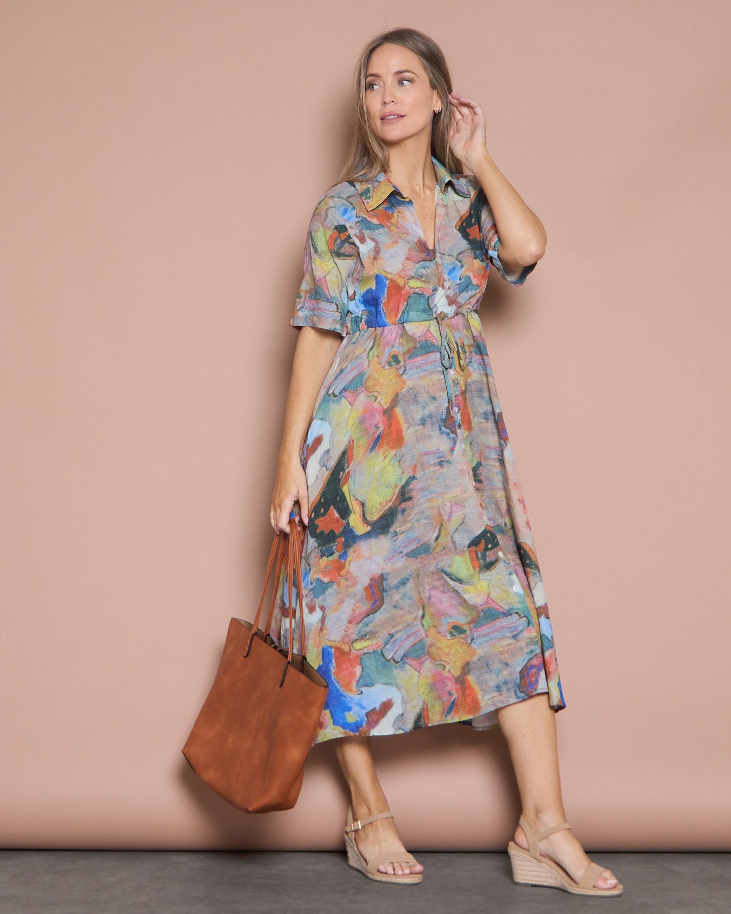 Nadia Dress - Amber Canvas