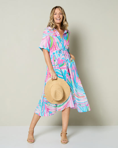 Nadia Dress - Tropic Swirl