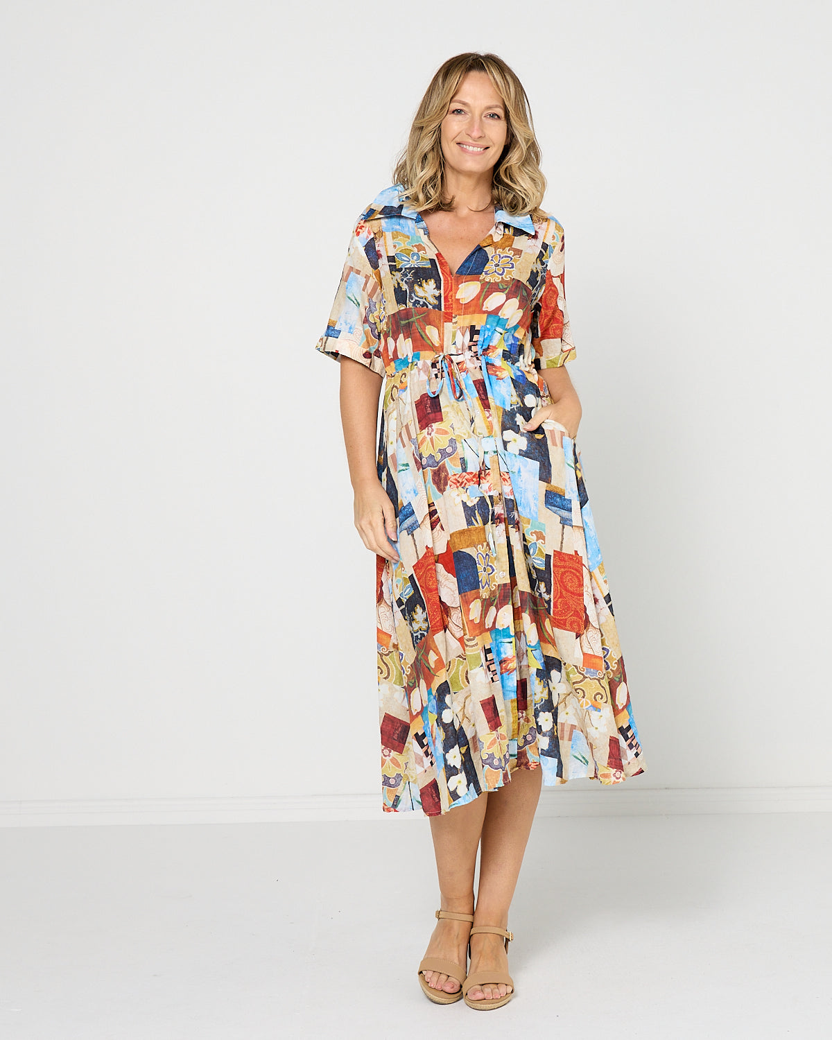 Nadia Dress - Autumn Collage