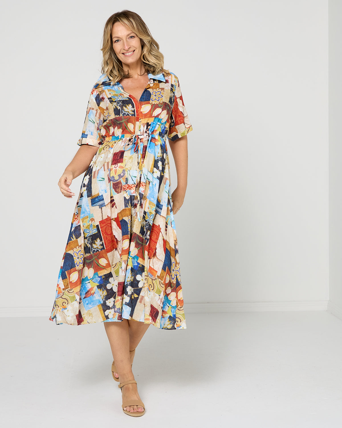 Nadia Dress - Autumn Collage