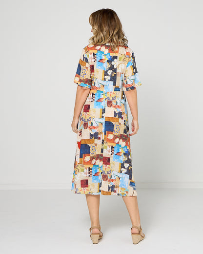 Nadia Dress - Autumn Collage