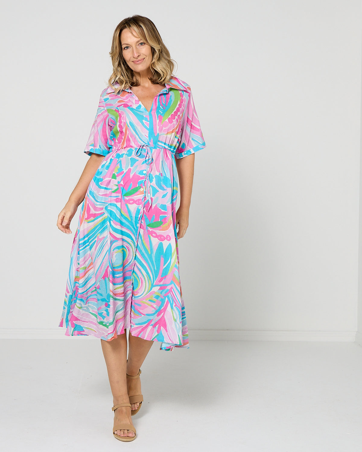 Nadia Dress - Tropic Swirl