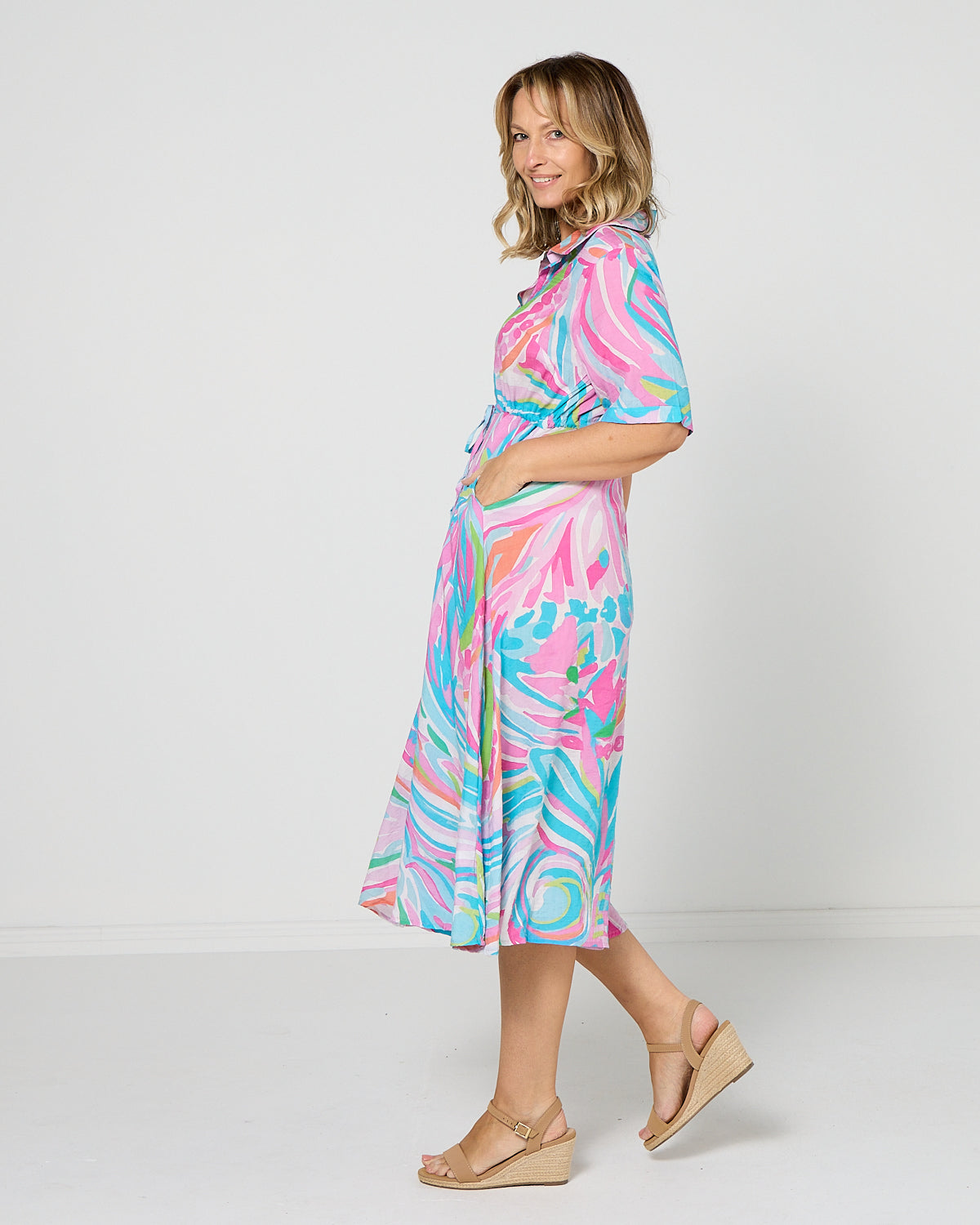 Nadia Dress - Tropic Swirl