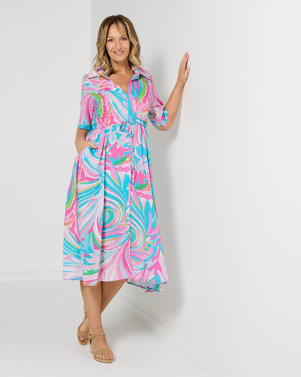 Nadia Dress - Tropic Swirl
