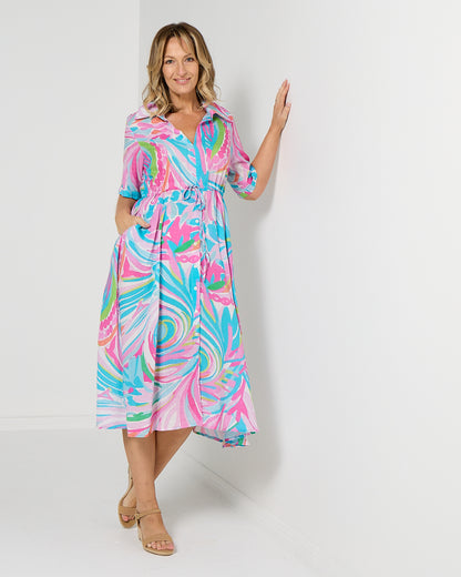 Nadia Dress - Tropic Swirl