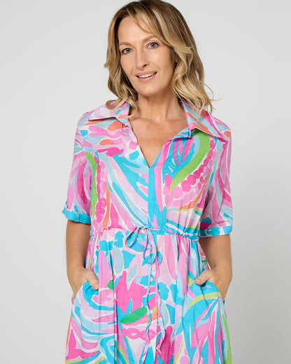 Nadia Dress - Tropic Swirl