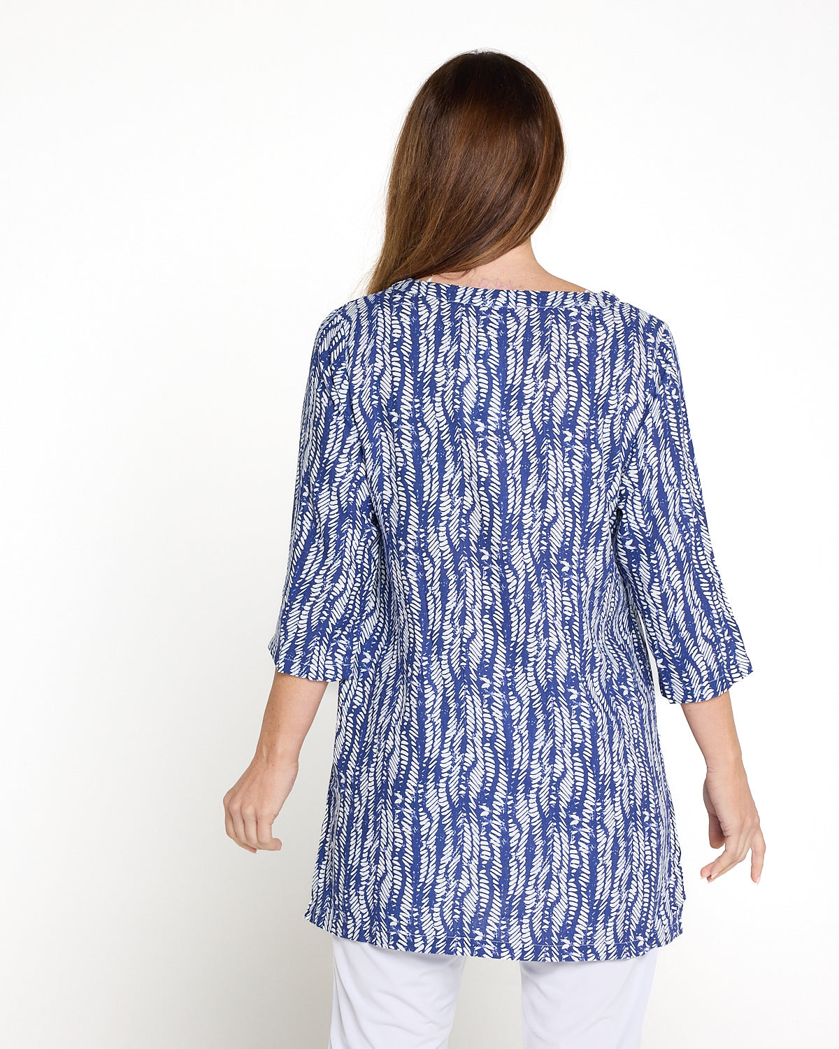 Siena Tunic Top – Blue Leaf