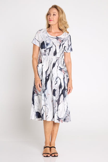 Amore Cotton Dress - Snow Gum