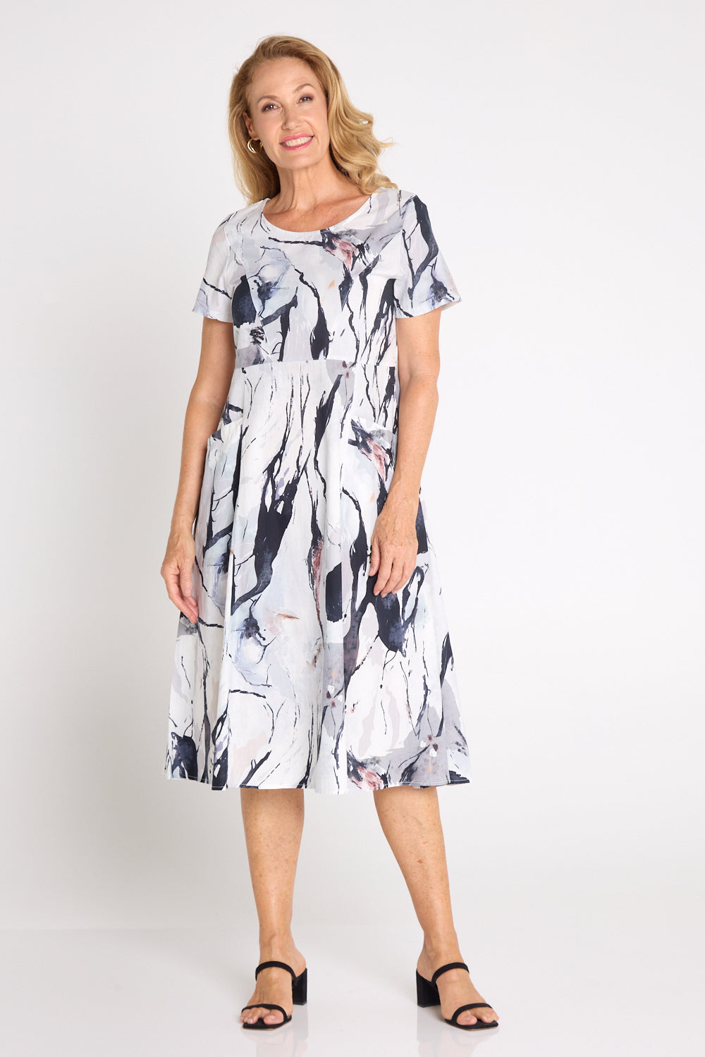 Amore Cotton Dress - Snow Gum