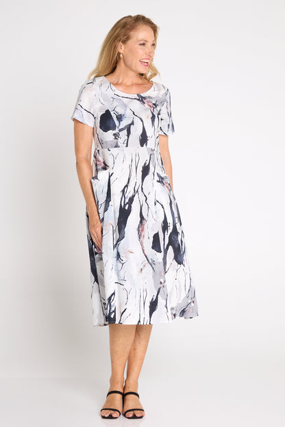 Amore Cotton Dress - Snow Gum