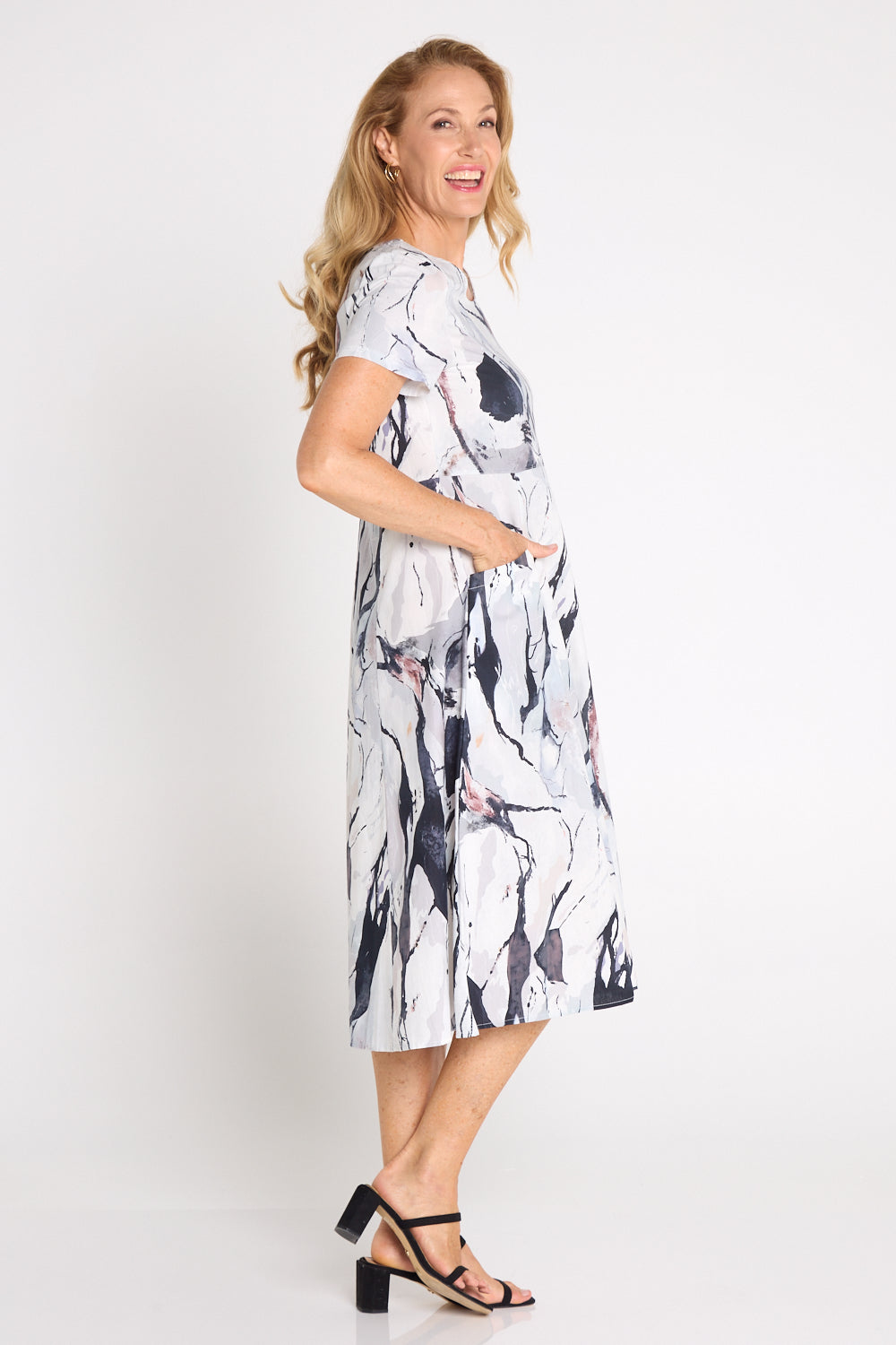 Amore Cotton Dress - Snow Gum