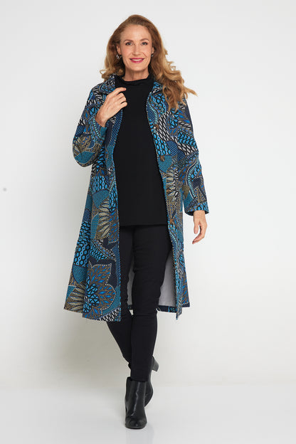 Carlton L/S Fleece Lined Coat - Lapis Lazuli