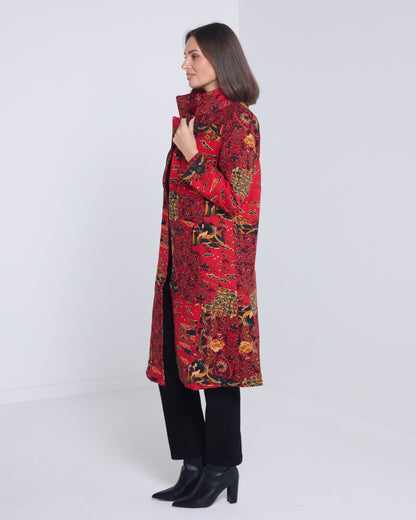 Carlton L/S Fleece Lined Coat - Sakura Print