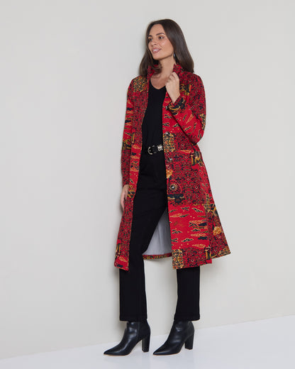 Carlton L/S Fleece Lined Coat - Sakura Print