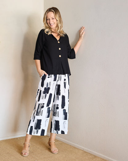 Aiko Linen Pants - Ink Wash