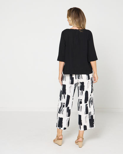 Aiko Linen Pants - Ink Wash