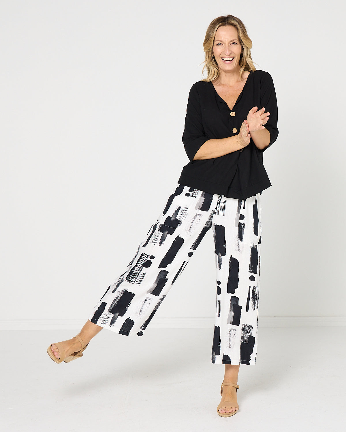 Aiko Linen Pants - Ink Wash
