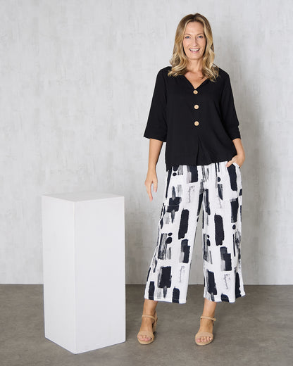Aiko Linen Pants - Ink Wash