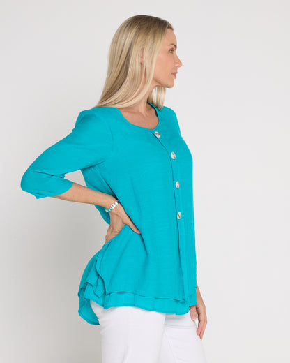 Sabrina Top - Aqua