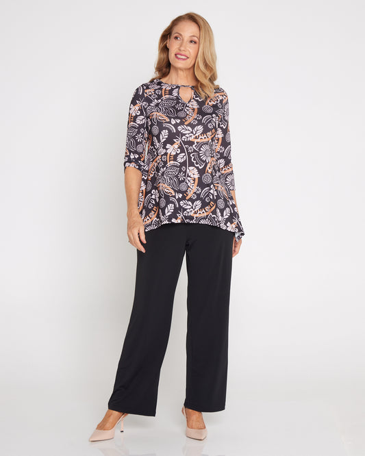 Krista Wide Leg Pants - Black