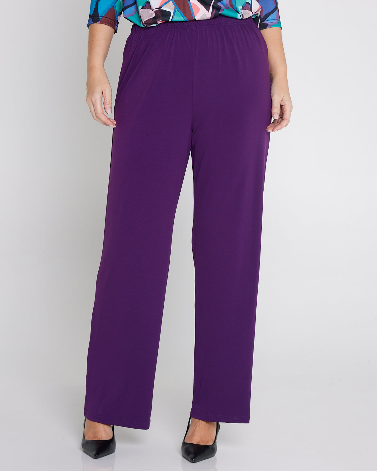 Krista Wide Leg Pants - Purple