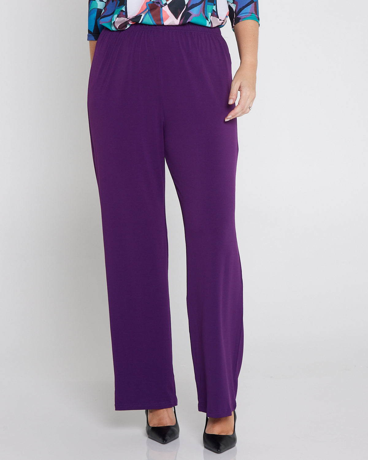 Krista Wide Leg Pants - Purple