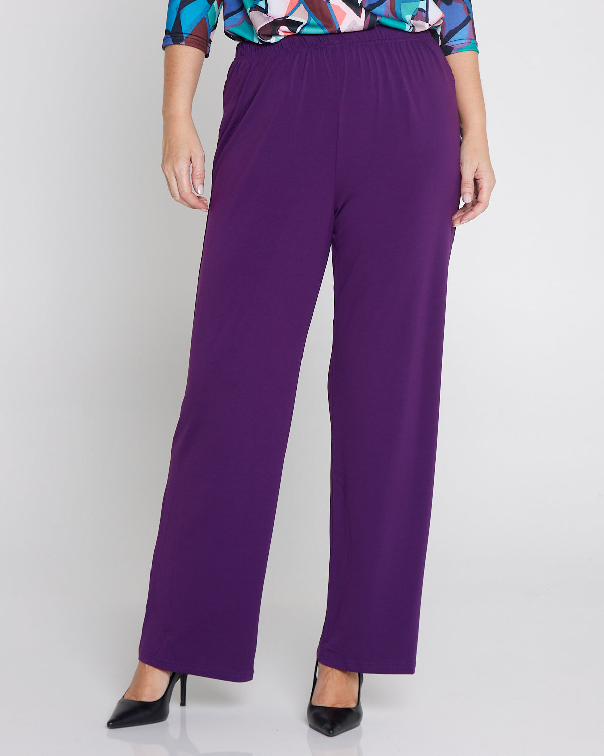 Krista Wide Leg Pants - Purple