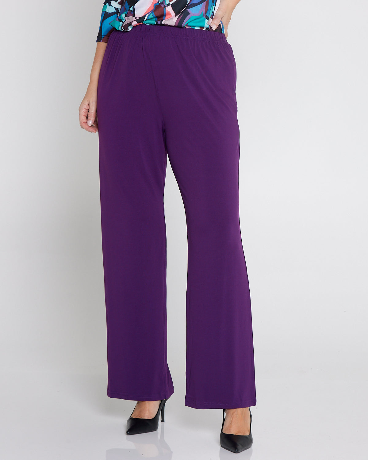 Krista Wide Leg Pants - Purple