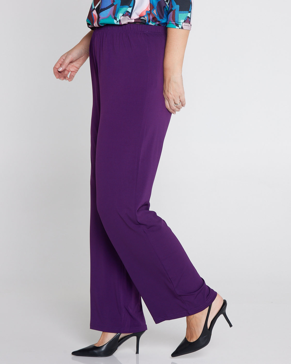 Krista Wide Leg Pants - Purple